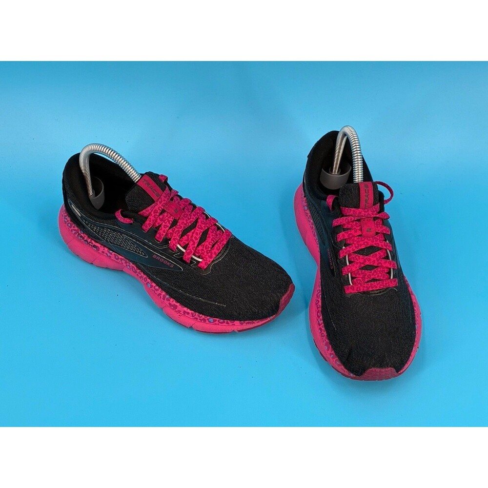 Brooks Trace 2 Women’s Running Shoes Size 7 B Black Pink Leopard 1203751B579